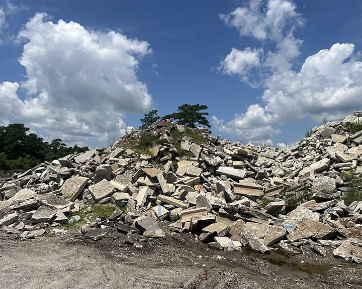 Blocks of Waste Concrete
