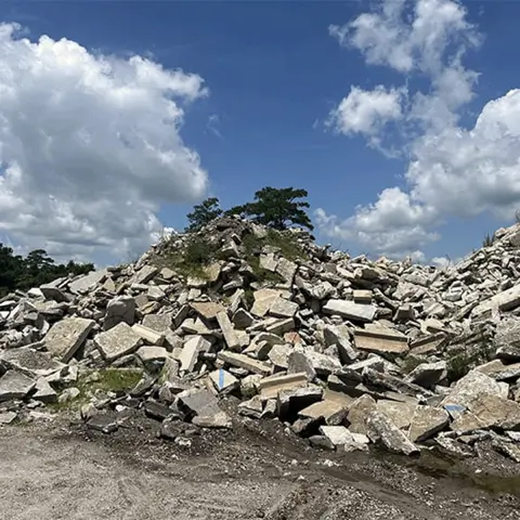 Blocks of Waste Concrete